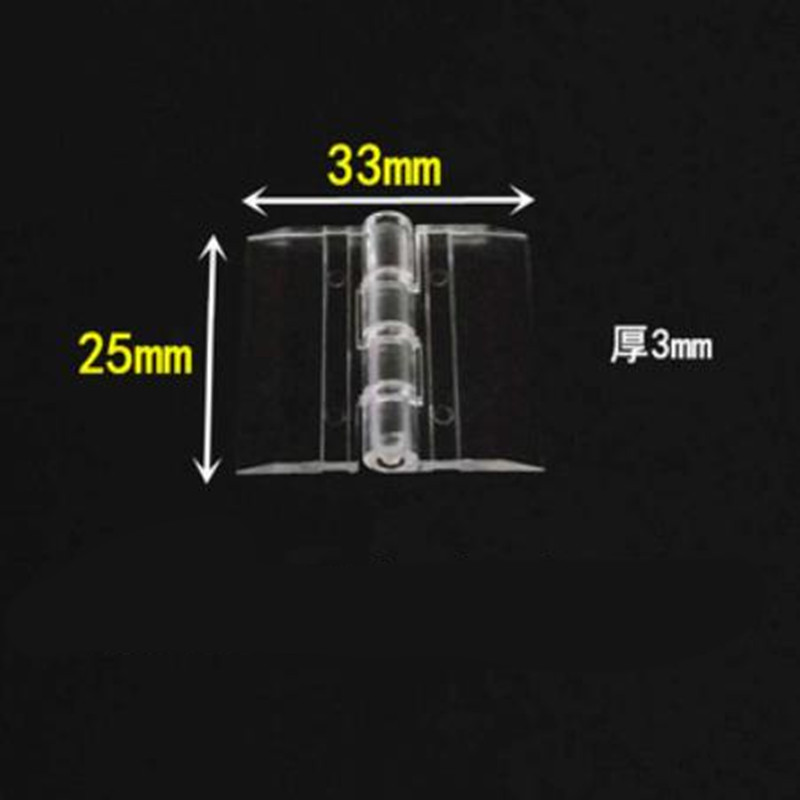 100 個アクリルヒンジ 25x33mm 、パースペックス透明ヒンジ、プレキシガラスヒンジ、有機ガラスヒンジ、家具アクセサリー