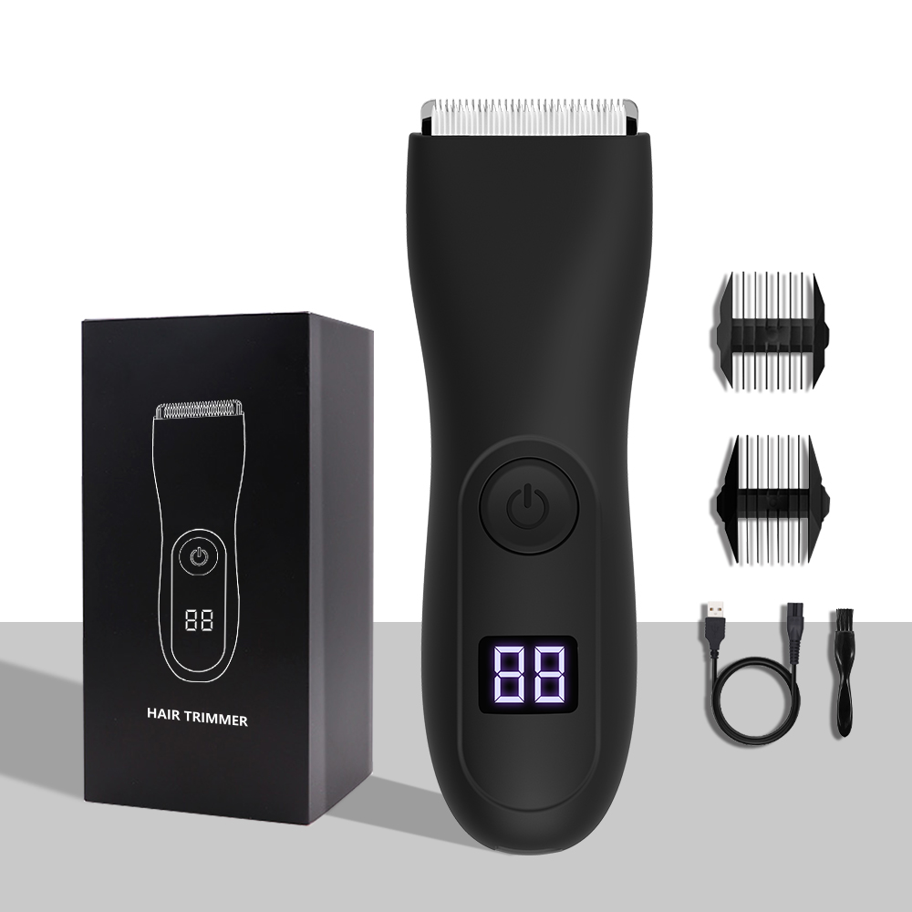 メンズ電動ボディヘアトリマー防水股間/ボールシェーバー充電式グルーマークリッパー陰毛用