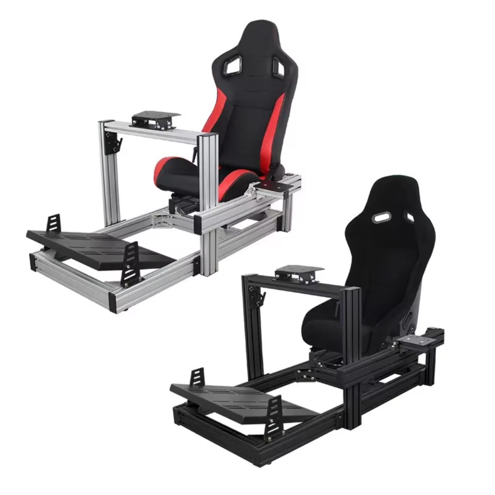 ゲーム ドライビング シム レーシング エミュレータ リグ キット ホイールとペダル アクセサリー グローブ テレビ スタンド シム レーシング コックピット アルミニウム シート