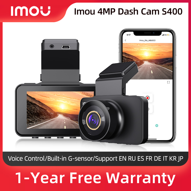 IMOU S400 ダッシュカム 4MP 車 DVR ビデオレコーダーナイトビジョン音声制御スマートパーキングモニター Wifi 車ダッシュカムビデオレコーダー