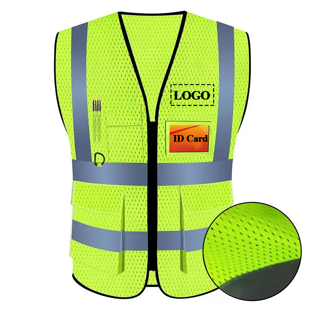 夏メッシュ安全ベスト Hi Vis 建設作業服男性女性通気性ボランティア制服カスタムロゴ