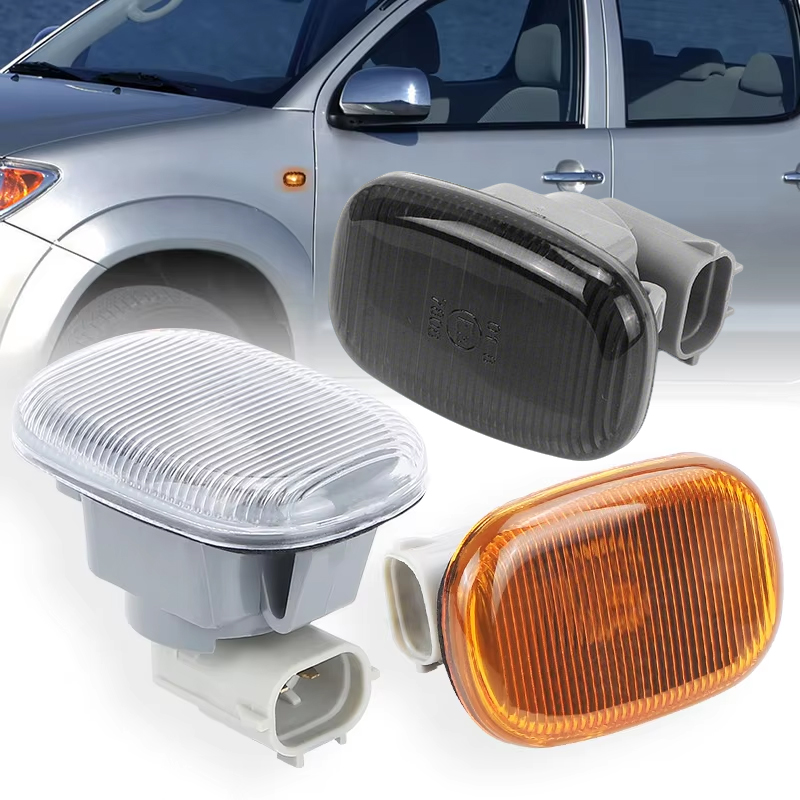 車のサイドマーカーフェンダーライトターンシグナルリピーターインジケータランプトヨタハイラックス Vigo 2005 2006 2007 2008 2009 2010 2011 2012