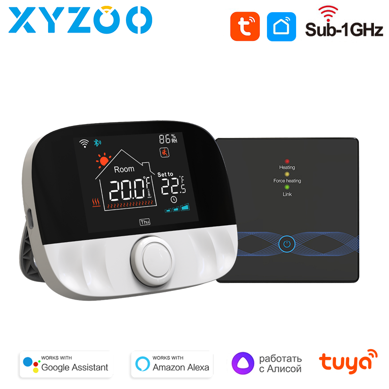 Tuya RF ワイヤレスサーモスタットガスボイラースマート WiFi リモート温度コントローラー床暖房レギュレーター音声アリス Alexa Google