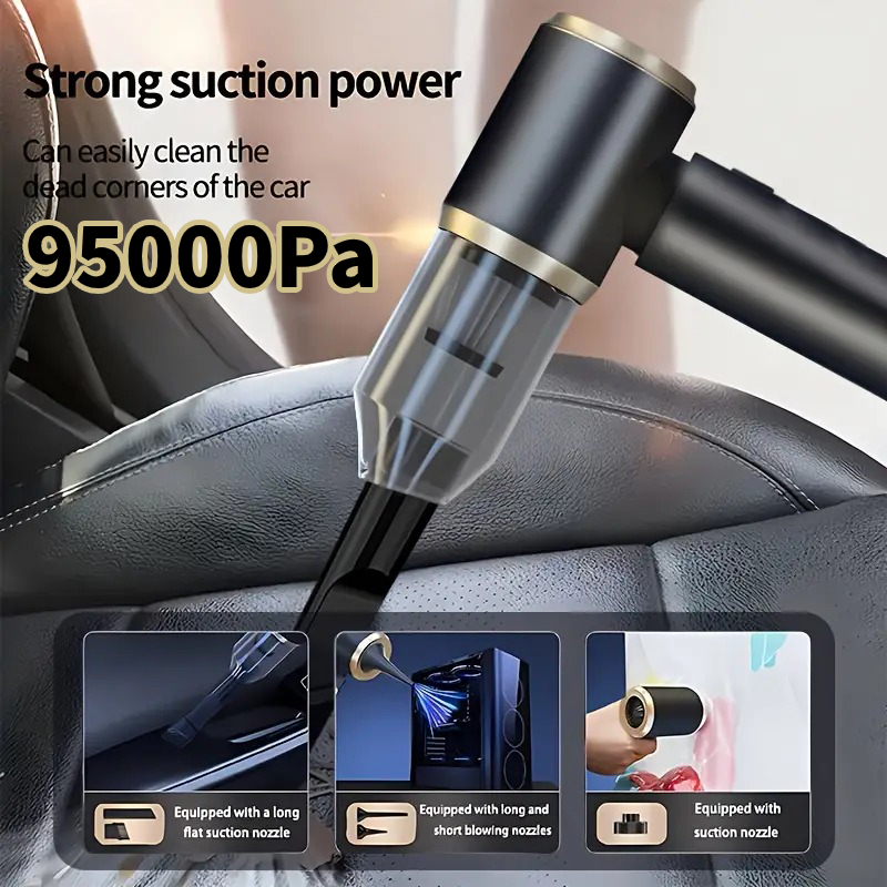 95000Pa 車用掃除機強力な吸引ミニダスターポータブルワイヤレス掃除機強力な洗浄機車家庭用