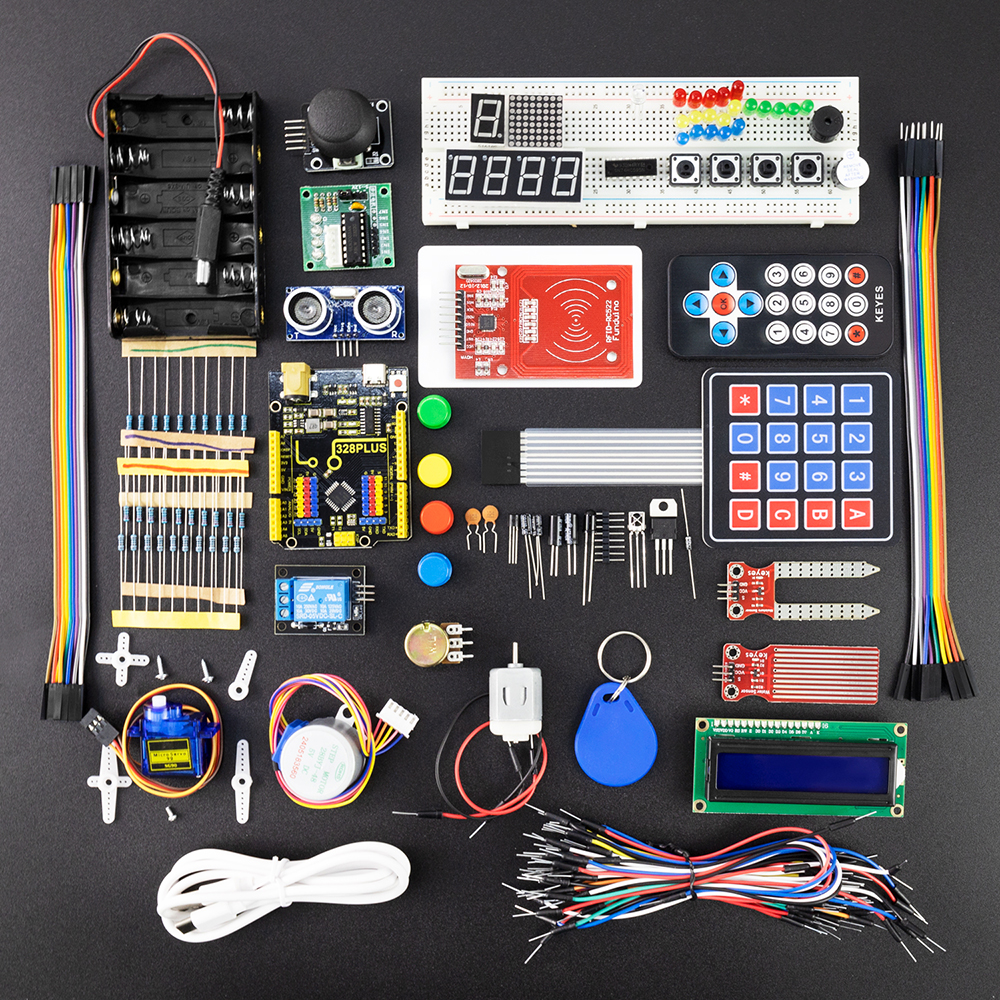 KEYES 完全なスターターキットプログラミング学習キット 40 プロジェクト Arduino UNO R3 スターターキットオンラインチュートリアル DIY 電子キット