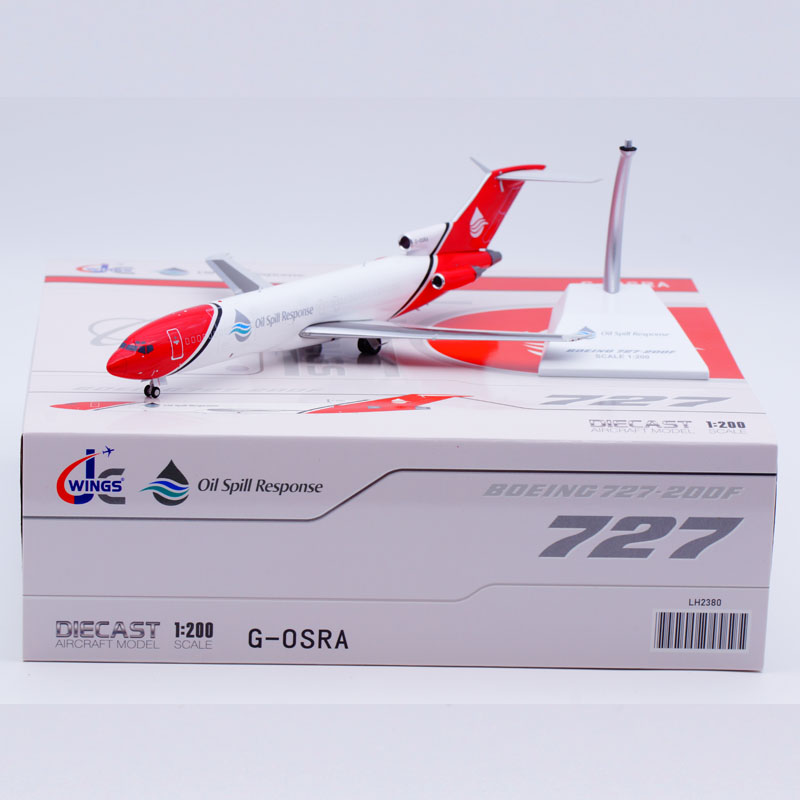LH2380 合金コレクター飛行機ギフト JC ウィングス 1:200 T2 航空ボーイング B727-200F(Adv) ダイキャスト航空機 JET モデル G-OSRA