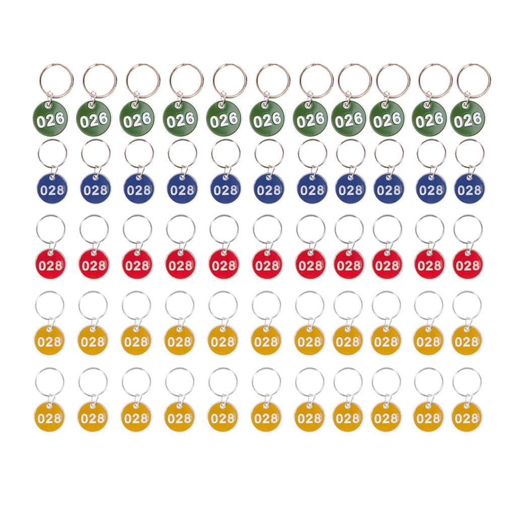 50 個のアルミ合金収納タグ金属ナンバープレート番号キー番号タグ 1-50 (番号 1-50)