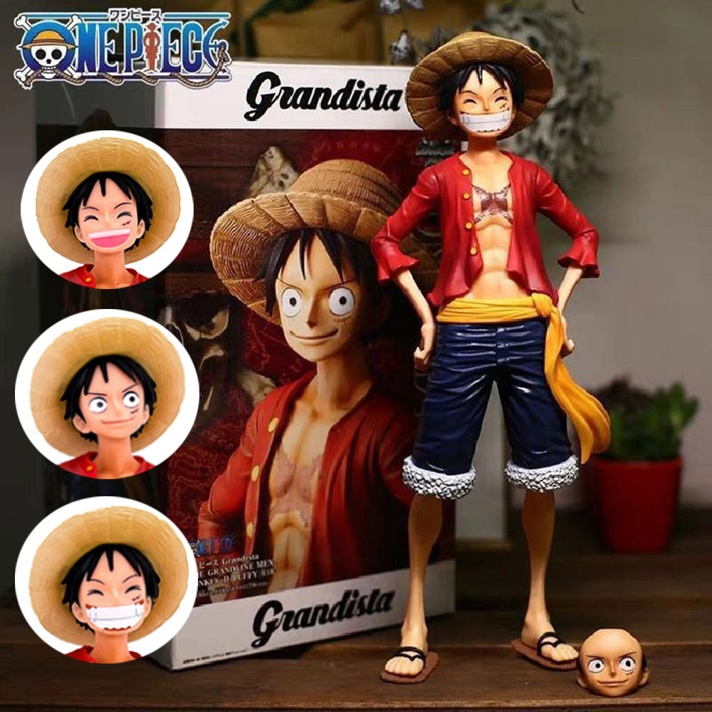 ホット 28 センチメートルワンピースアニメフィギュア自信スマイリールフィ 3 フォーム顔変更人形アクション置物モデルのおもちゃキット