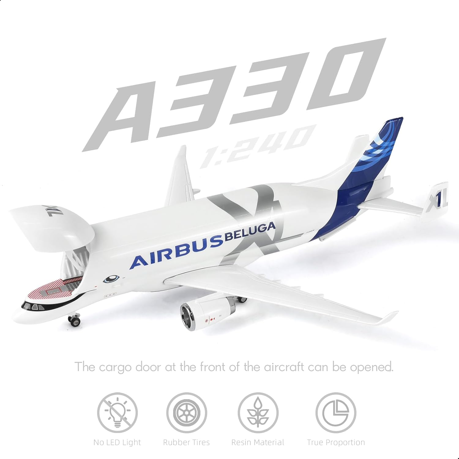1/240 スケール 30 センチメートル A330 ベルーガ XL1 飛行機模型玩具キット開閉可能なキャビンスーパー輸送ベルーガモデルグッズやギフト用