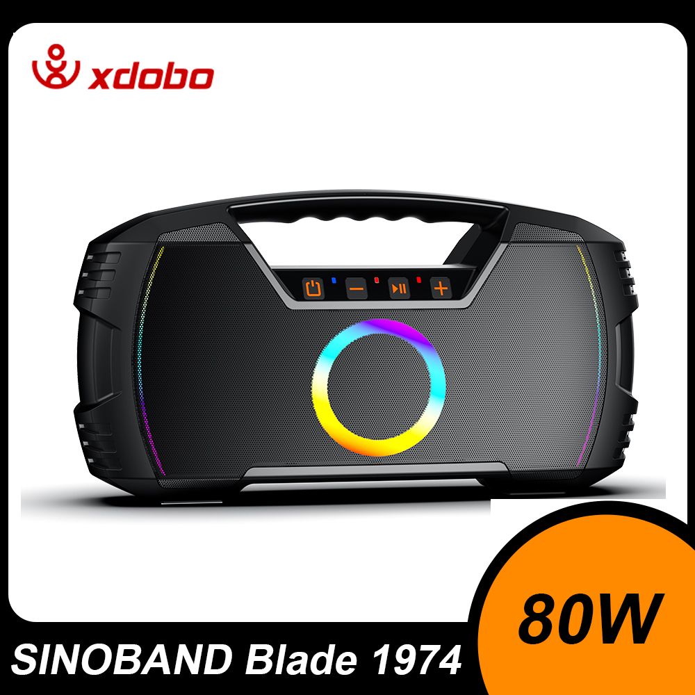 XDOBO SINOBAND ブレード 1974 80 ワット Bluetooth スピーカー重低音 RGB ライト防水サブウーファー Hi-Fi システムサウンドバー