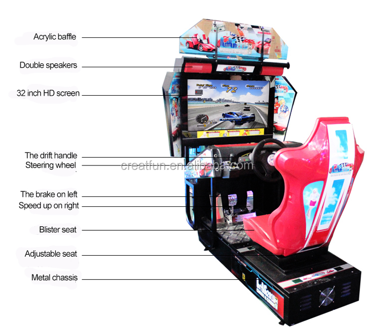 アウトランアーケードゲーム機器レーシングアーケードビデオゲームコンソールマシンシミュレータカーアーケードゲーム機子供用
