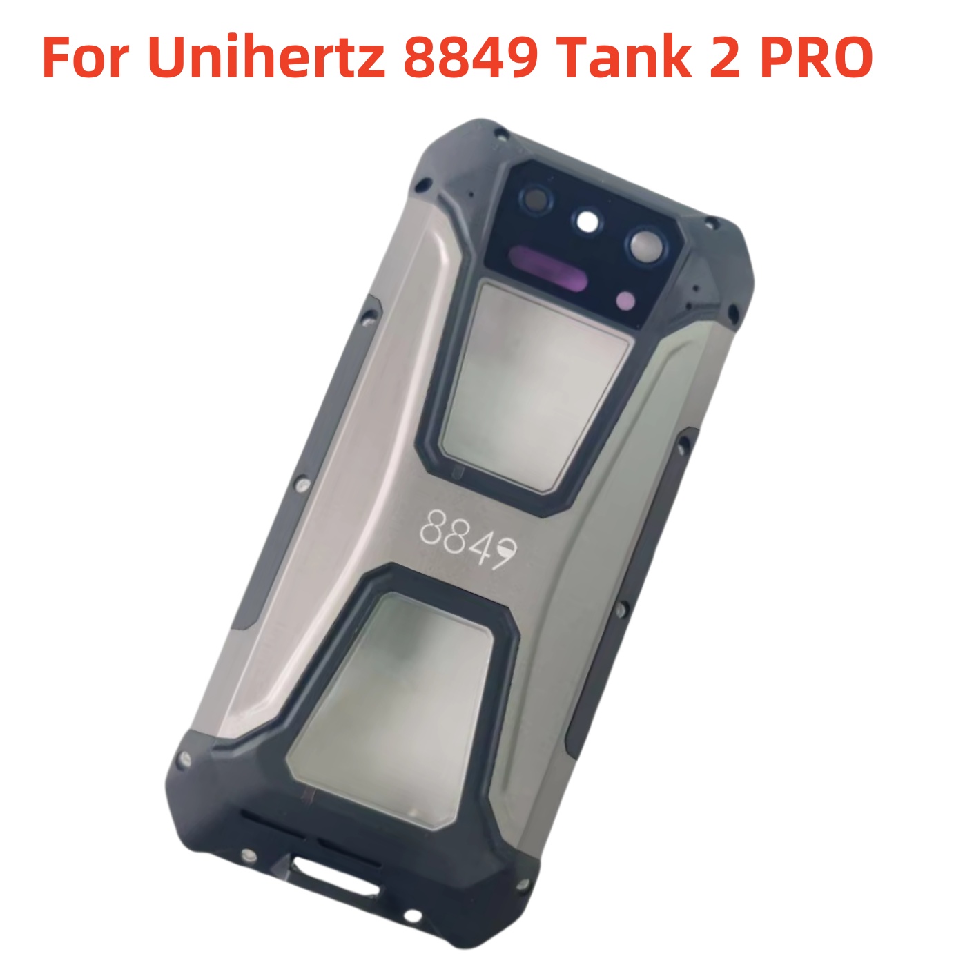 新オリジナル 8849 Unihertz タンク 2 プロ携帯電話保護バックバッテリーケースハウジングカバーとリアカメラレンズガラス