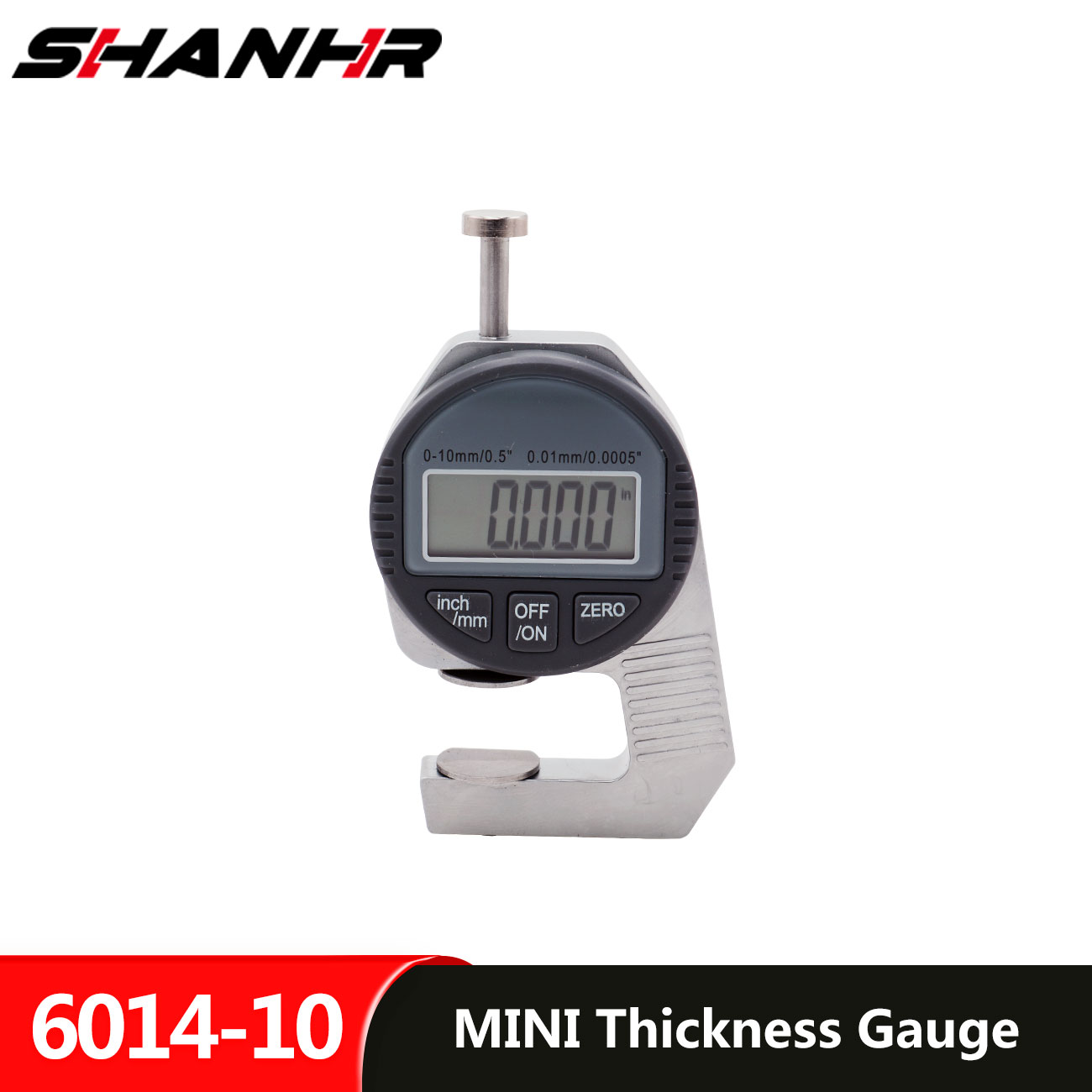 SHANHR ポータブル 0-12.7 ミリメートルミニ精密デジタル厚さ計メーター大型液晶電子ダイヤル厚さ計