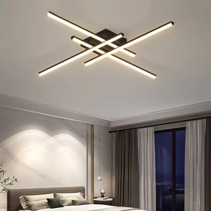新しいモダンな Led シーリングライト黒シーリングランプリビングルームベッドルーム書斎用 Led ライト部屋の天井照明器具