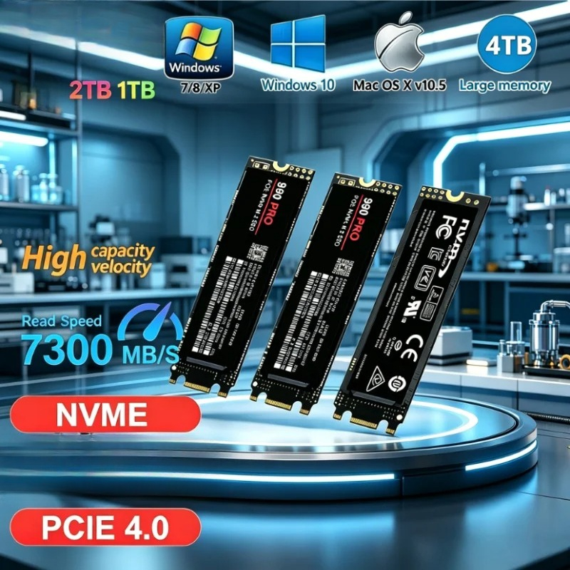オリジナル 980Pro 990Pro M.2 NVMe SSD 1TB PCIe 4.0 7400MB/s ラップトップ デスクトップ PC 用高性能内蔵ソリッド ステート ドライブ