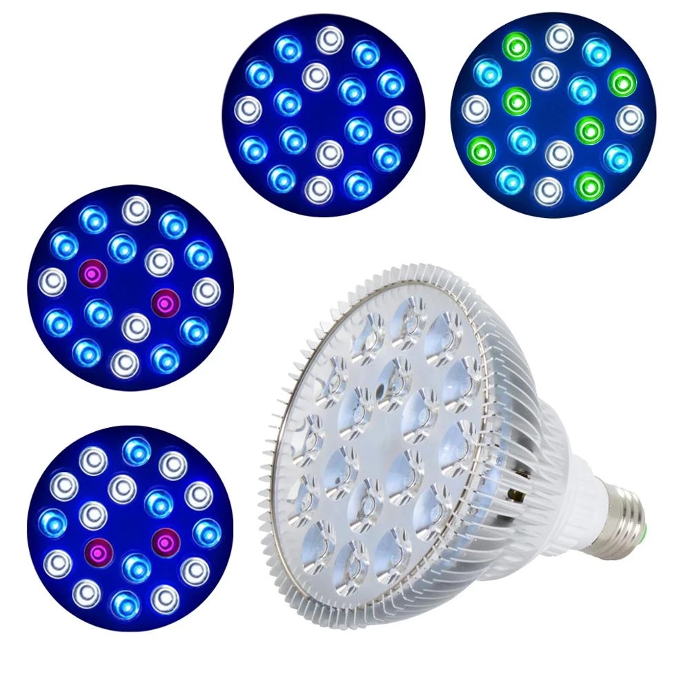 E27 LED 植物成長電球 Par38 水族館植物苗ランプ フルスペクトル植物成長ボックス屋内花の種サンゴ礁用