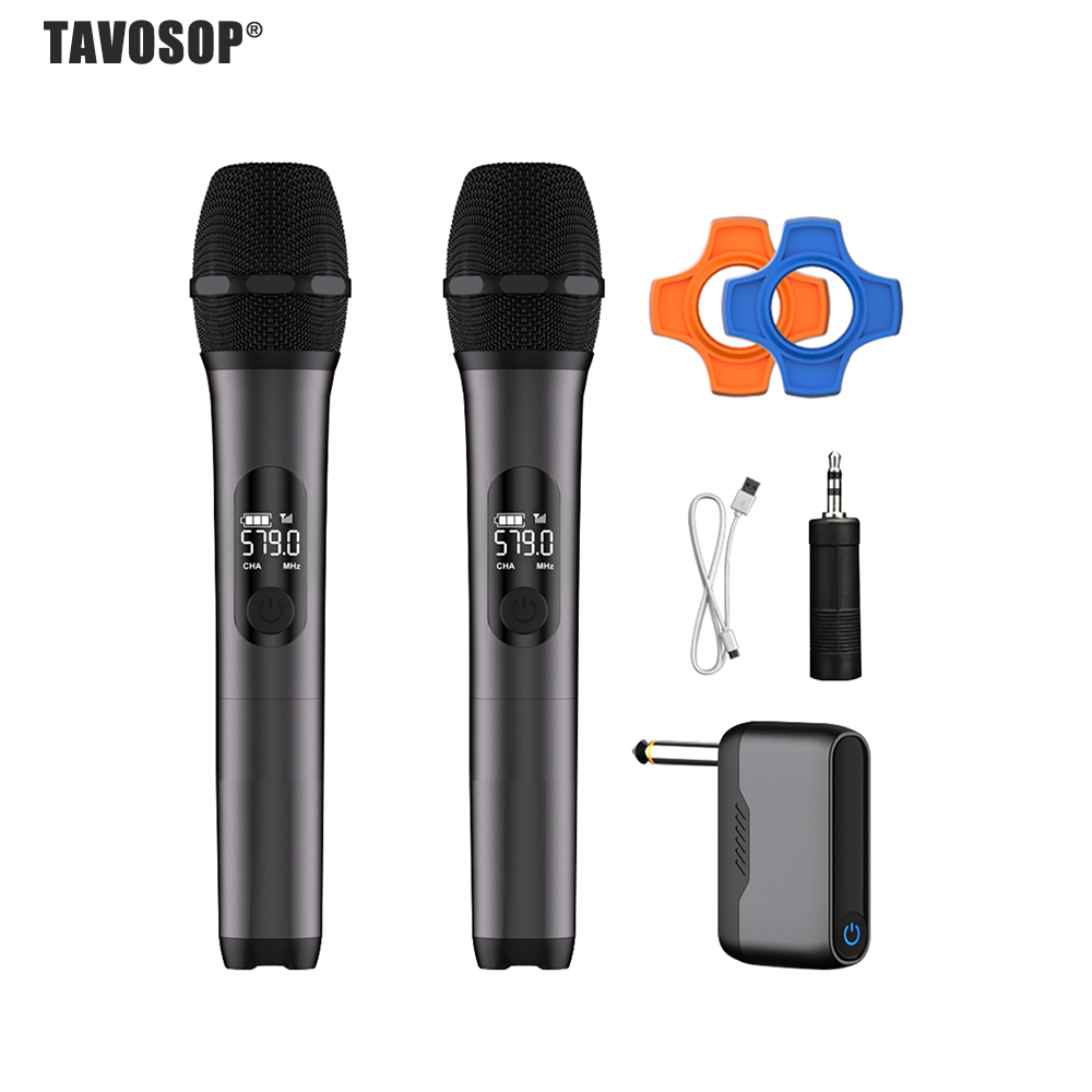 M23 UHF 2 チャンネルワイヤレスマイクシステム充電式レシーバー付き伝送距離 150 メートルカラオケ教会 DJ