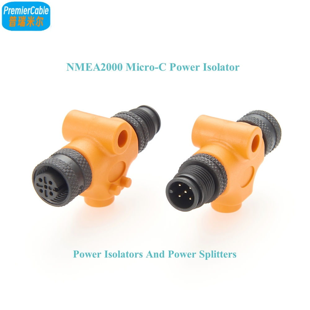 NMEA2000 Micro-C ネットワーク電源アイソレーター IP67 N2K M12 オス - メス コネクタ ボート用 マリン GPS 互換 010-11580-00