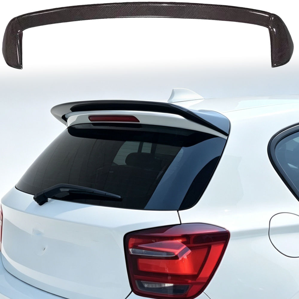 BMW 1 シリーズ F20 セダンピュアカーボンファイバートランクプレッシャーウィング 118i F21 穴あけなし非破壊取り付けリアスポイラー