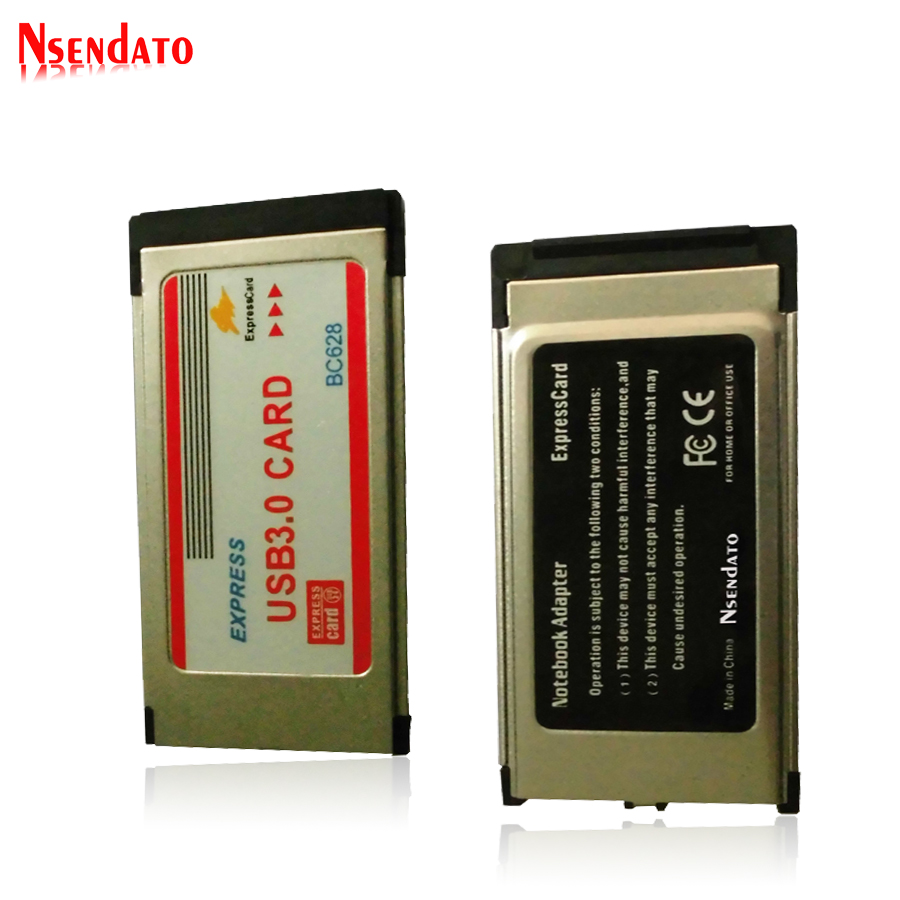 BC628 ExpressCard ExpressCard 34 54mmからUSB 3.0アダプターコンバーター（内部に2つのポートを内蔵）USB3.0拡張カード