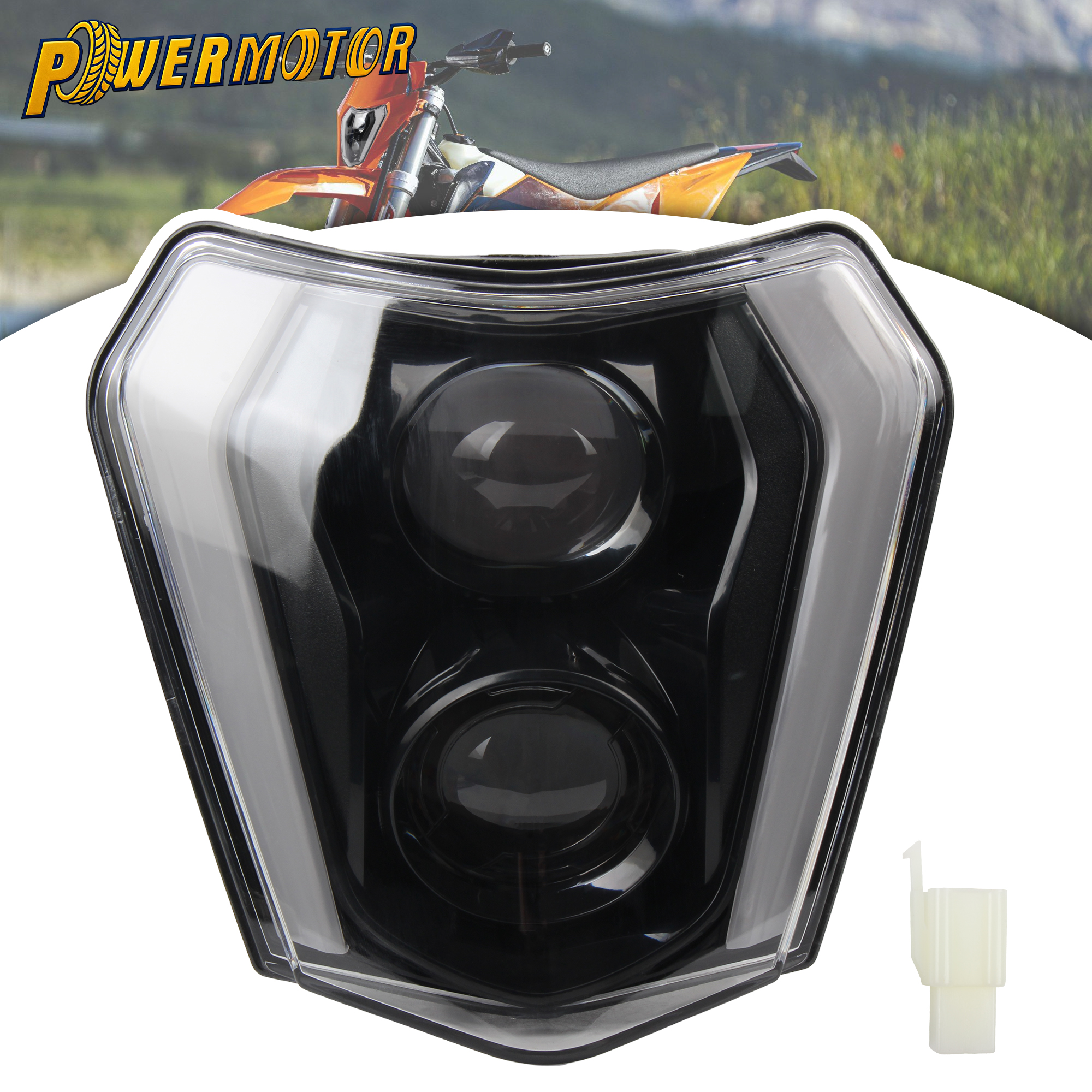 LED ヘッドライトオートバイヘッドランプ DRL ライト KTM EXC XCW EXCF SX SXF XC XCF XCFW 125 250 300 350 450 530 モトクロスエンデューロ