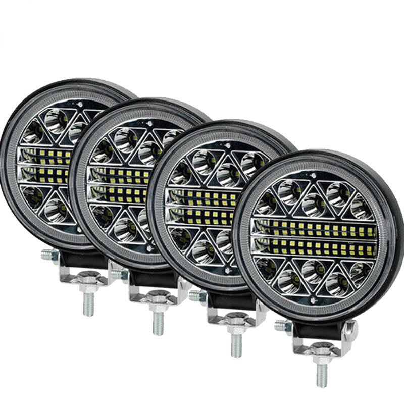 4 "102W 車 LED バーワークライト 12V 24V スポットフラッドフラッシュオフロードトラックボート 4x4 ATV SUV 運転霧ヘッドライト