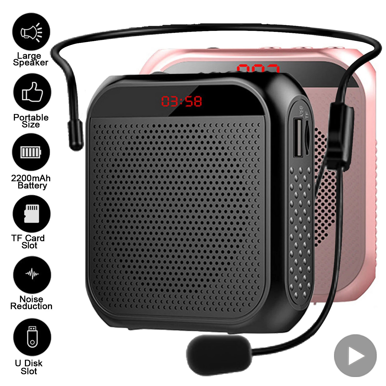 拡声器メガホンショップ音声サウンドオーディオアンプポータブルスピーカー用マイクメガフォン拡声器教師増幅