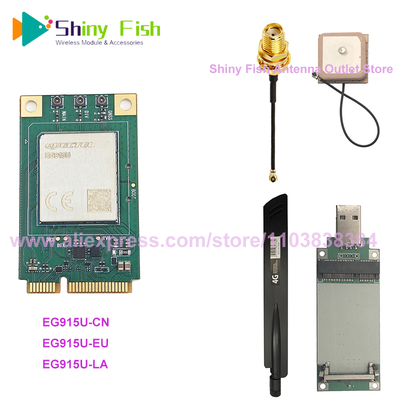 Quectel EG915 4G LTE MINI PCIe EG915U-EU EG915U-CN EG915U-LA EG915U LGA Cat 1 モジュール USB アダプター付き 4G アンテナアクセサリー