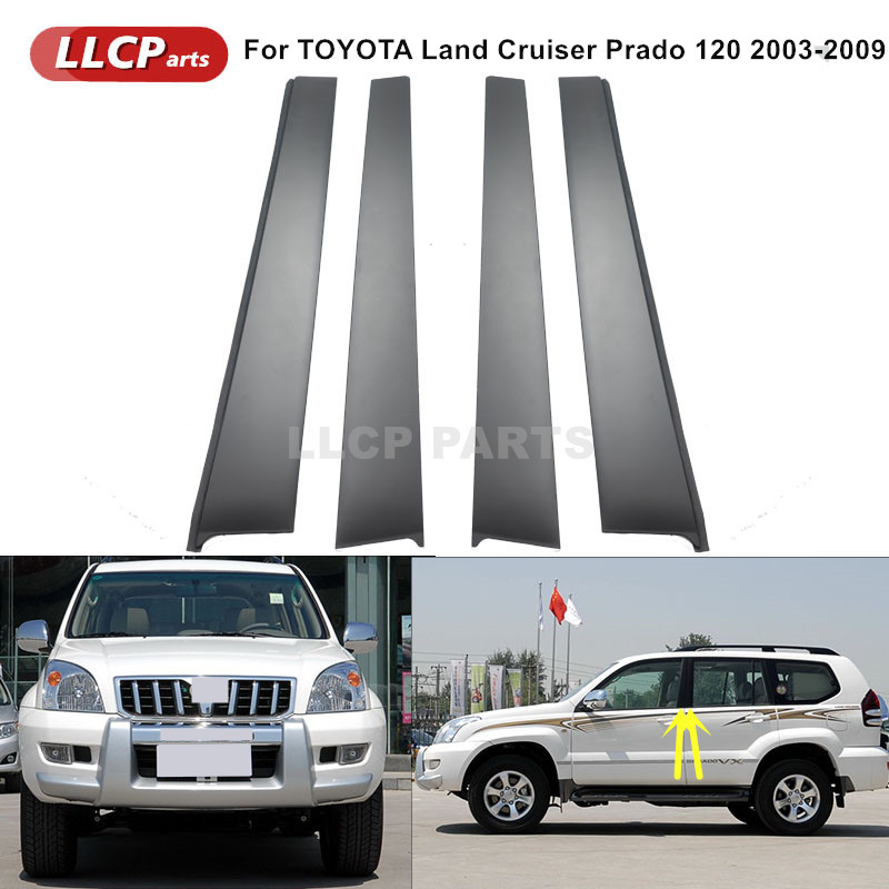 トヨタランドクルーザープラド 120 GRJ120 2003-2009 ドア窓モールディングフロントドアリアドアモールディング柱フレーム車accessorie