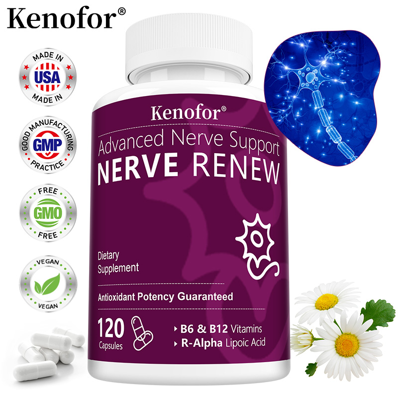 Nerve Renew 高度な神経サポート - 300mg R-アルファ リポ酸 - 脳、皮膚、神経系の健康と抗酸化物質をサポート