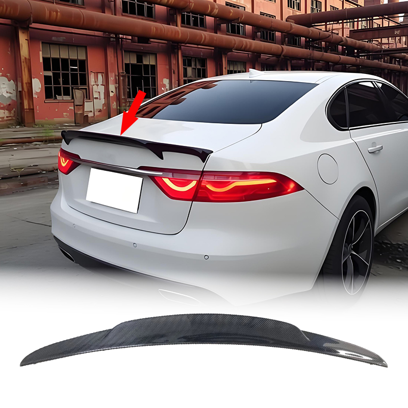 スポイラー翼 2015-2024 ジャガー XE XEL リアルカーボンファイバーリアウイング尾翼トランクスポイラー自動車の付属品