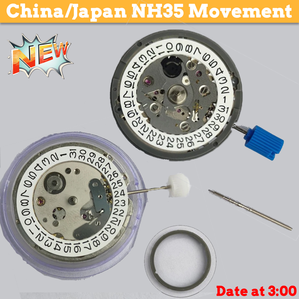 日本正規品 NH35 自動機械式ムーブメント高精度 24 宝石 Mod 時計交換用中国 NH35A 日付 3:00