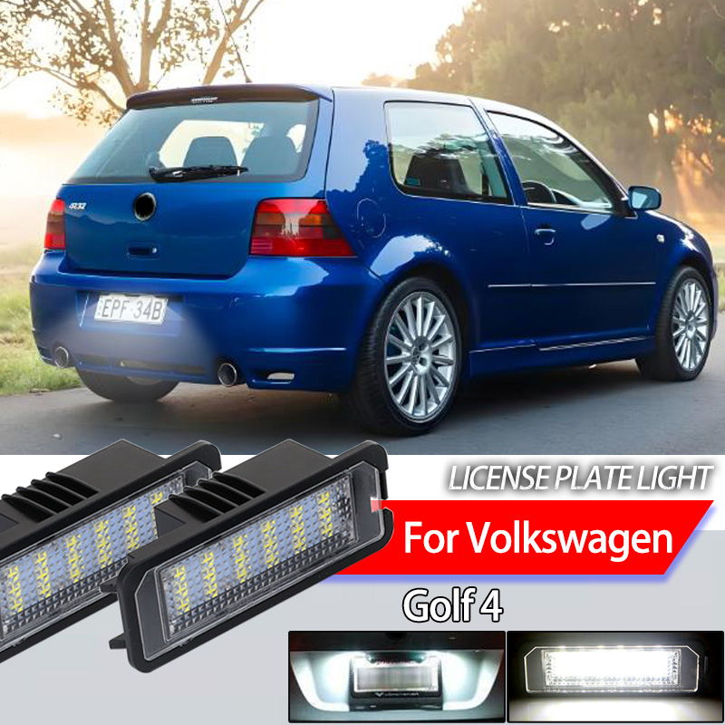 2 個 LED 車のナンバープレートライトランプ Canbus エラーフリー VW ゴルフ 4 1997-2005 自動車部品アクセサリー