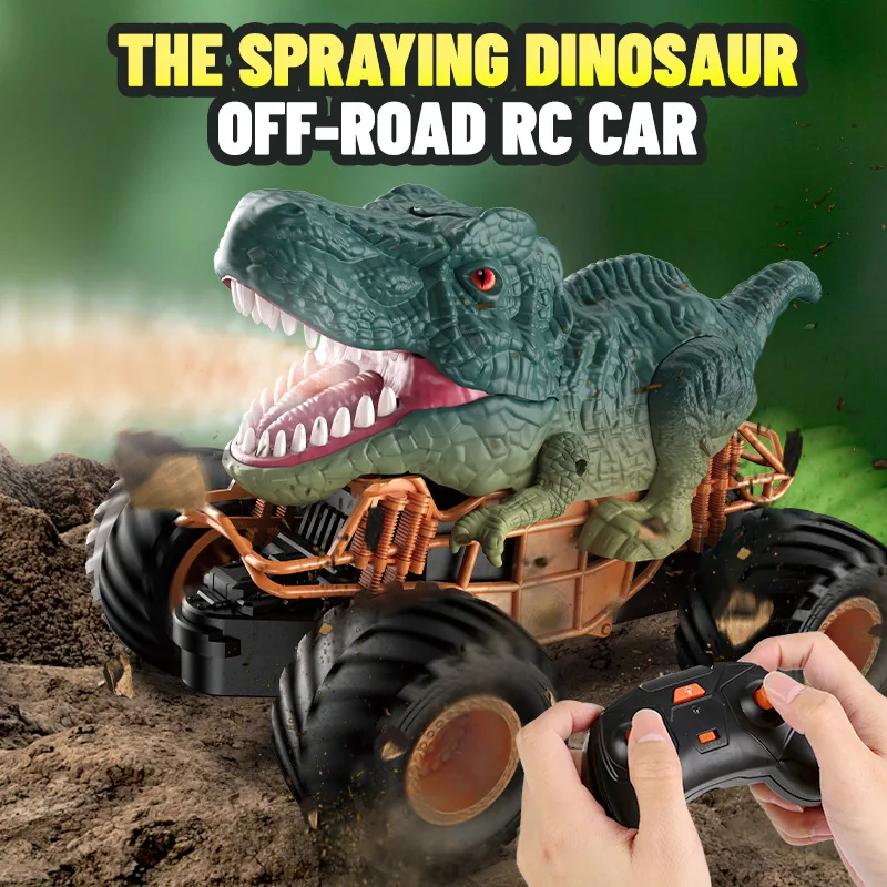 2026 JJRC Q160 RC カー動物恐竜ビッグフット モンスター T-RAX とトライクオフロードクライミングスプレー車両子供の面白いおもちゃ