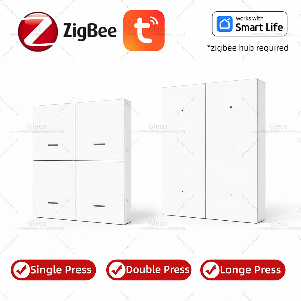 ZigBee Tuya シーンスイッチ 4 ギャング 12 シナリオワイヤレスプッシュボタンコントローラバッテリー駆動スマートライフアプリホームオートメーション