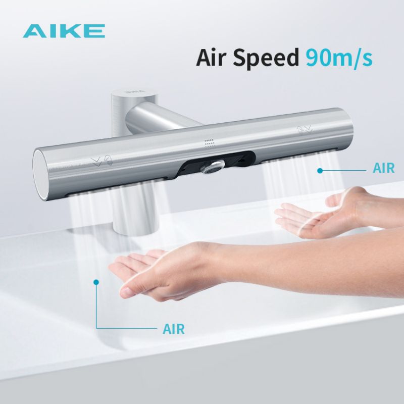 AIKE 2-in-1 自動センサータップハンドドライヤーステンレス鋼統合洗面器蛇口高速空気ハンド乾燥装置 AK7120