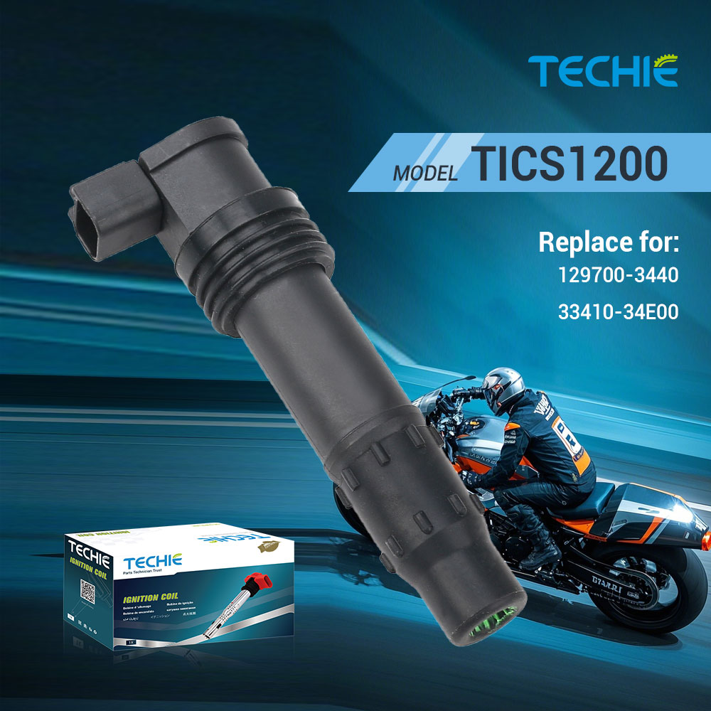 1PC オートバイ点火コイル TICS1200 交換 129700-3440 33410-34E00 1297003440 3341034E00