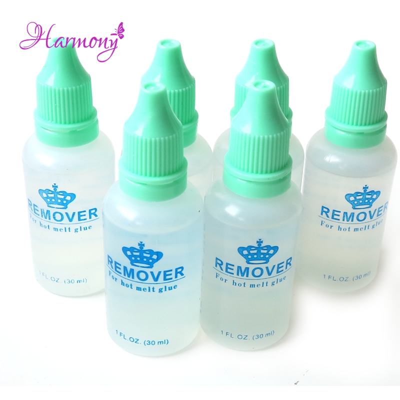 ケラチンヘアエクステンション用 30ml ホットメルトグルーリムーバー 5 ボトル