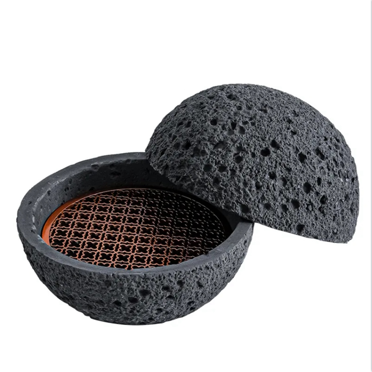 日本の惑星火山石芸術皿振り子シーフード寿司刺身アイスプレートスモークプレート、12CM