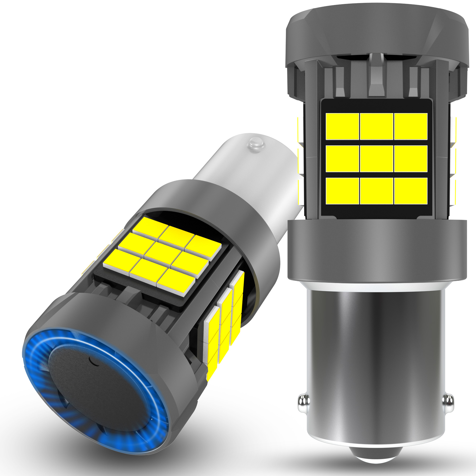 2 個 1156 BA15S P21W 車 LED バックアップと信号灯 6000 K ホワイトハイパワー Canbus エラーフリー冷却ファン付き BMW 3 シリーズ