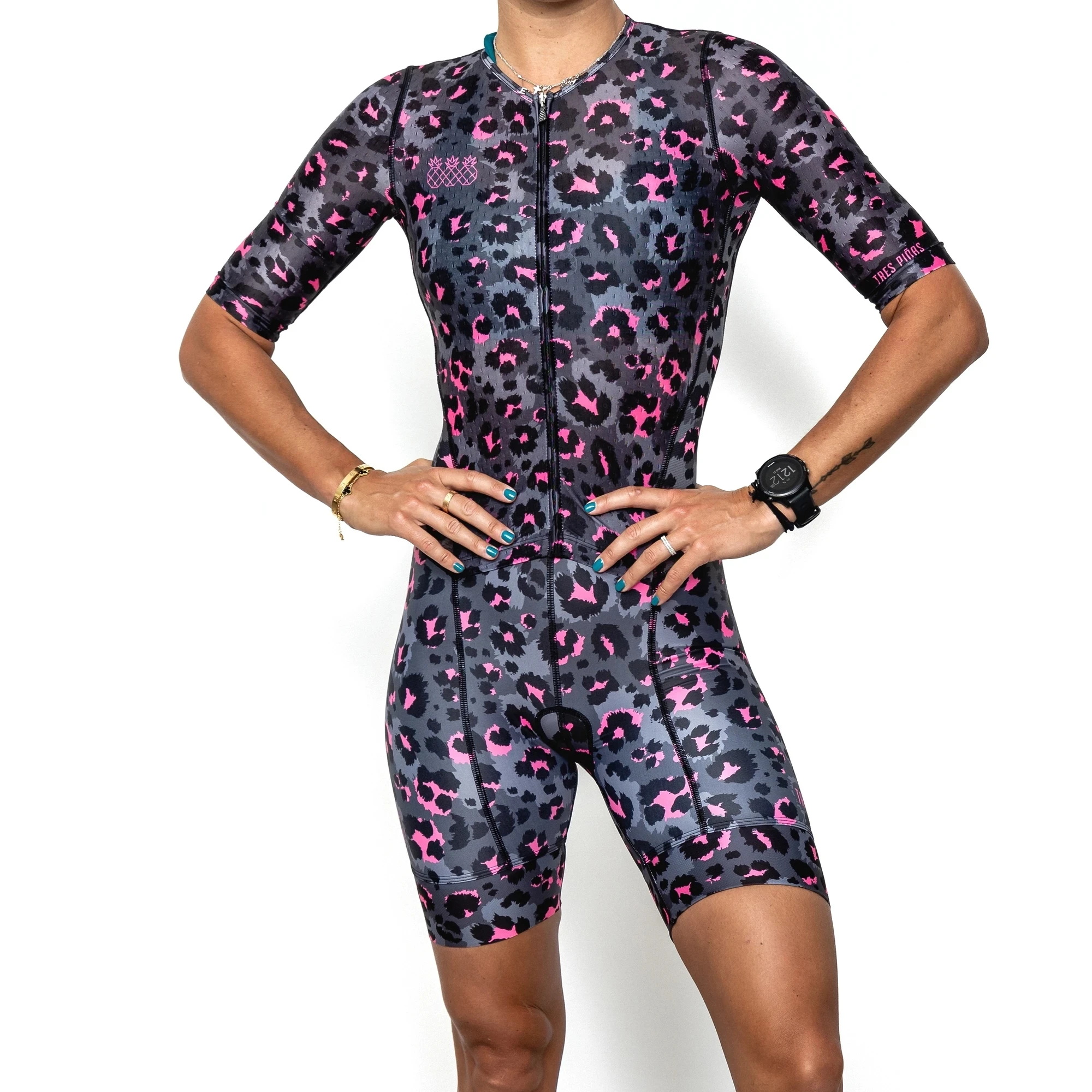 Tres Pinas リトルモンキースキンスーツトライアスロンジャンプスーツプロレーシングレディース自転車服 Ciclismo スリーピーススーツボディスーツ 2026
