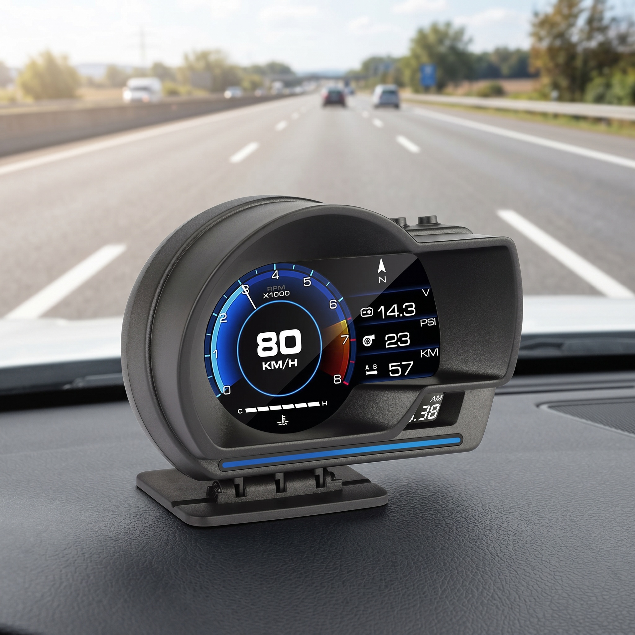 ユニバーサル A501 OBD2 オートメーターカー HUD ターボゲージ車のヘッドアップディスプレイスマートデジタルセキュリティ警報水