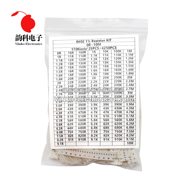 170Values 1% 0402 0603 0805 1206 SMD チップ抵抗詰め合わせキット 0R - 10M オーム抵抗サンプルセット
