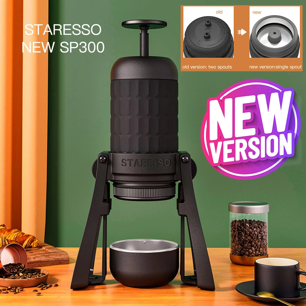 STARESSO ミラージュ SP300 プラスポータブルエスプレッソメーカー手動コーヒーメーカー 180 ミリリットルコーヒーポットクイックブリューダブルショットクリーミーなエスプレッソ