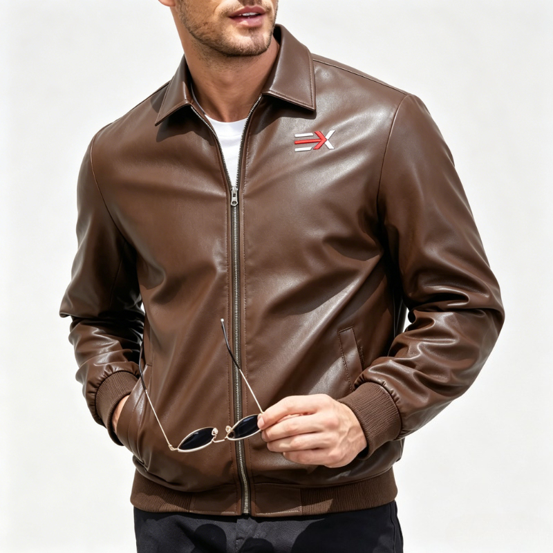 Business Leather Workwear Jackets Men's Autumn Winter Motorcycle PU Jacket Slim Fit Motor Biker Leather Coats Men Brand Clothing