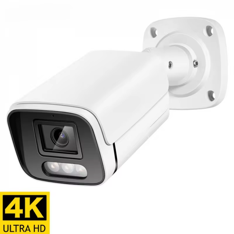 新しい 4K 8MP IP カメラオーディオ屋外 AHD H.265 Onvif 金属弾丸 CCTV ホーム 4MP カラーナイトビジョンセキュリティカメラ