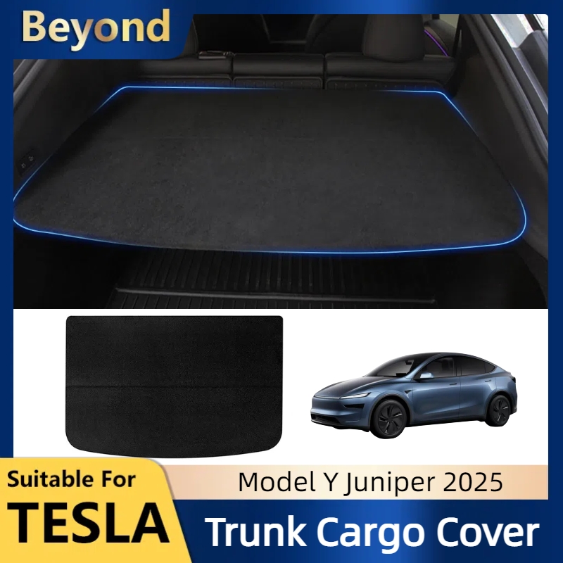 テスラモデル Y ジュニパー 2025 トランクカーゴカバー格納式パーティションバッフルプレートカーテンリア荷物キャリア自動車 Accessorie
