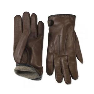Customize Your Own Logo: Men's and Women's Black Winter Leather Gloves, Made at the Serbasitan Factory