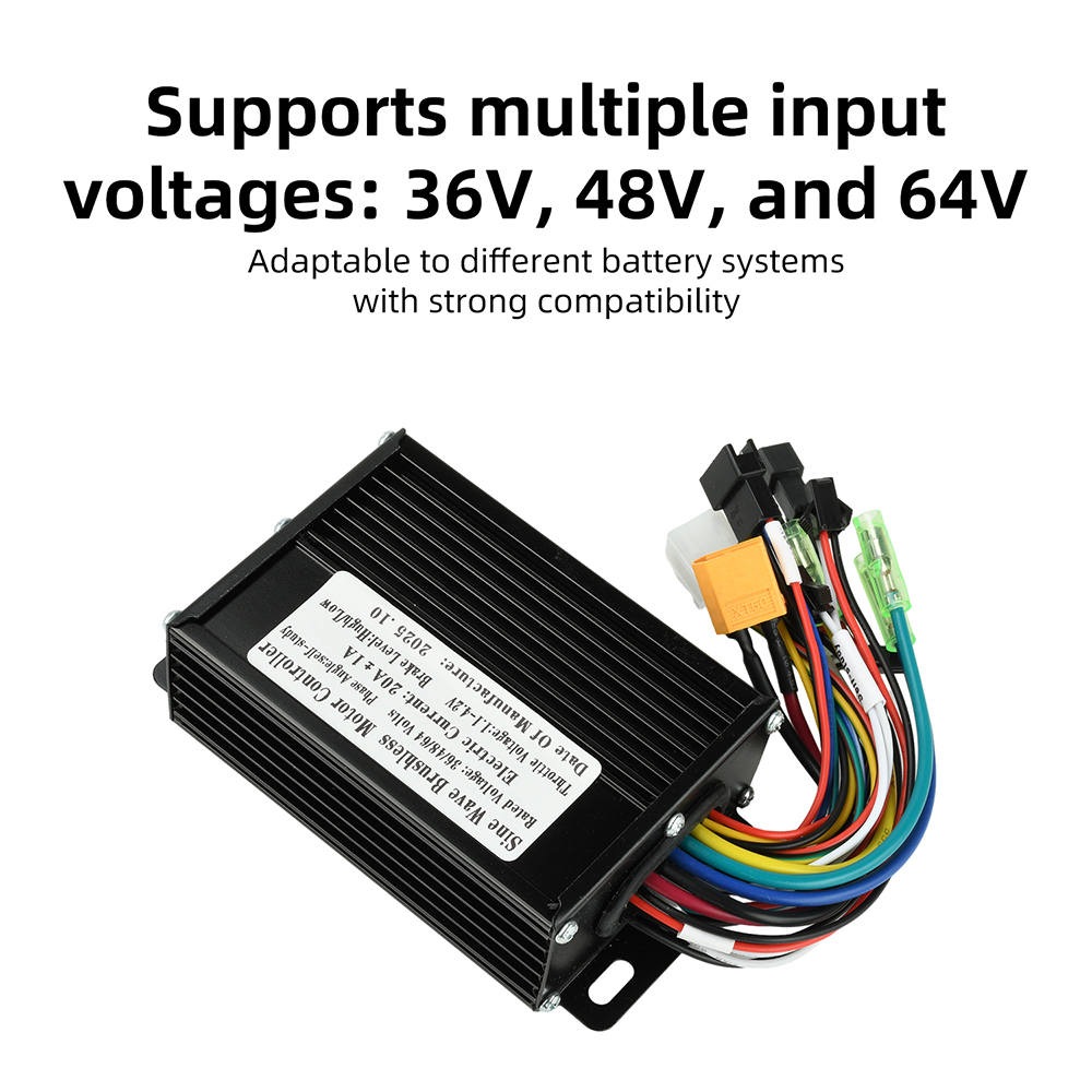 36V 48V 64V 30A 正弦波ブラシレスモーターコントローラ 750-1500 ワット 3 モードドライバ SM コネクタ計器電動自転車 S866