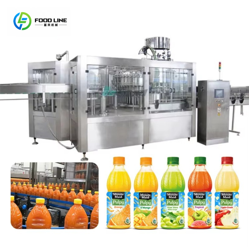 オーダーメイド果実蜜処理ライン 統合ラベル包装機 SUS304 完成飲料製造設備